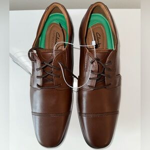 Clarks Men's Clarkslite Cap Tan Leather Size 10 (NWT)